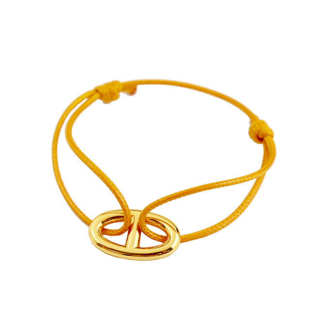 Colorful wax line ins string bracelet