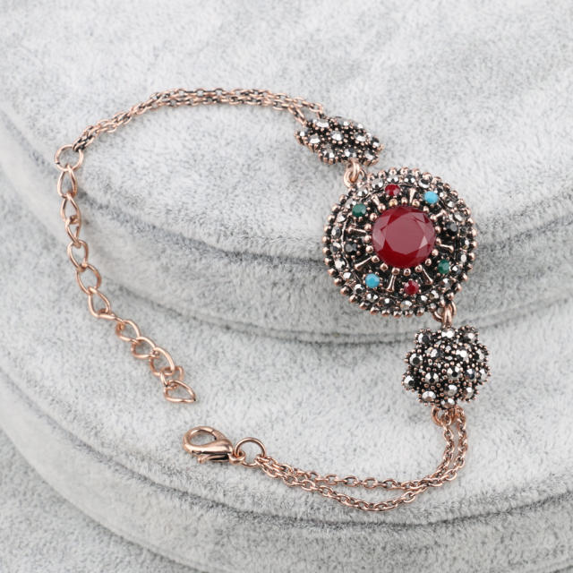 Vintage women's bohemian style diamond bracelet