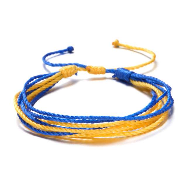 Creative color matching Ukraine bracelet macrame bracelet