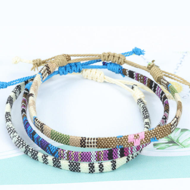 Boho colored friendship bracelet