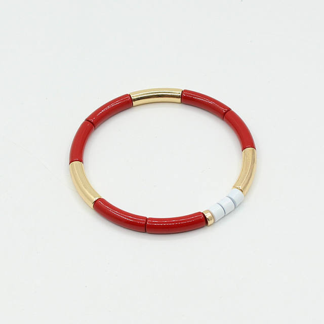 Enamel boho elastic bracelet