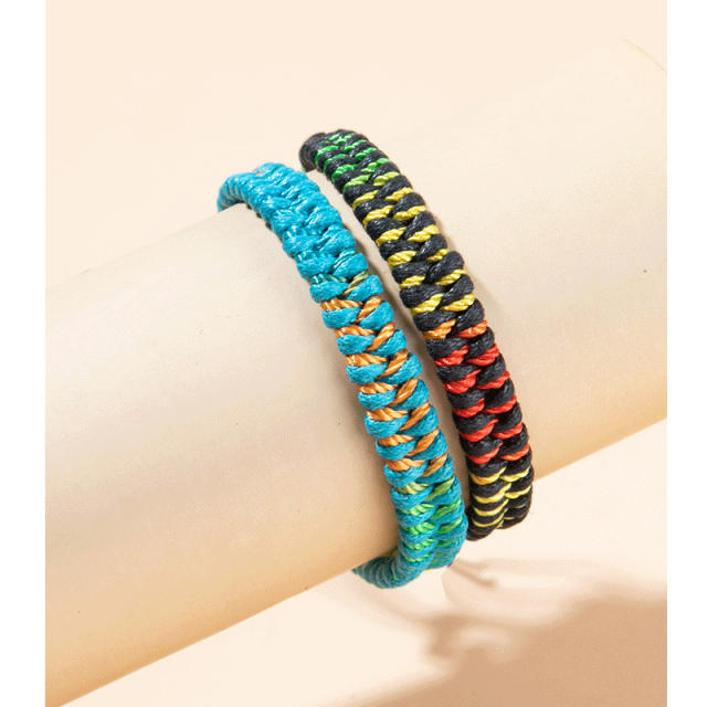Color rope braid friendship bracelet