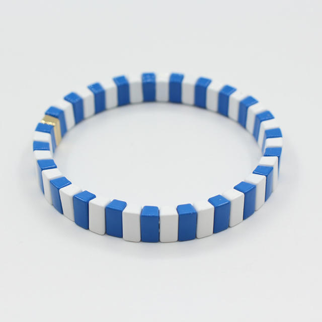 Boho enamel elastic bracelet
