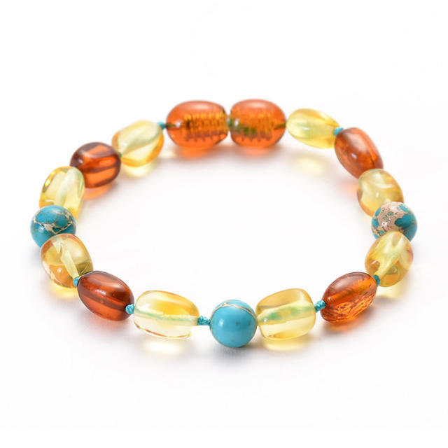 Baby teething amber bracelet for baby