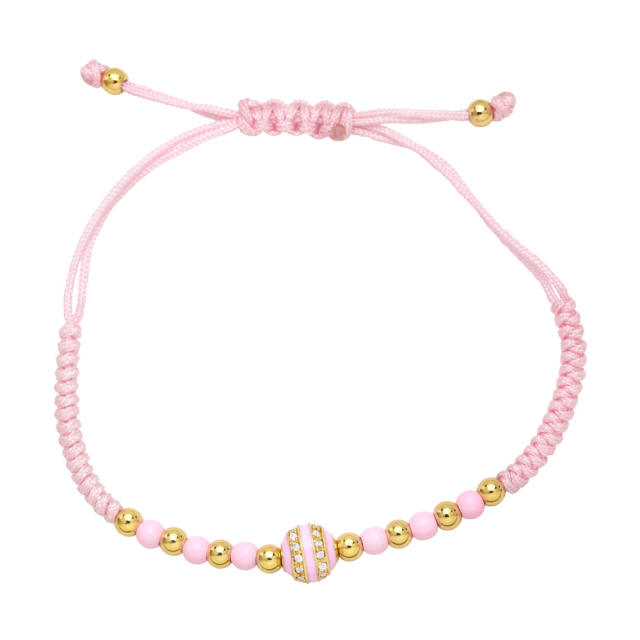 Boho enamel beads colored string bracelet
