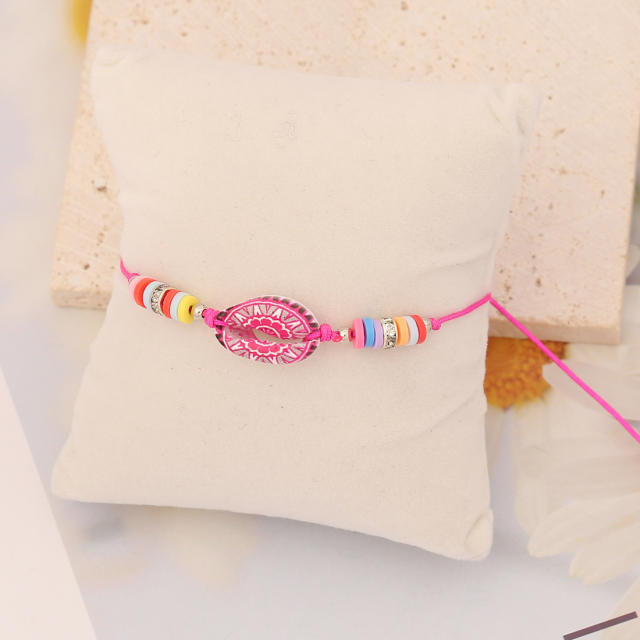 Boho braided butterfly shell bracelet