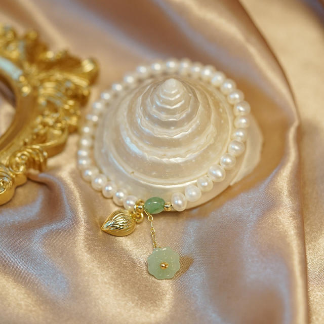 Baroque pearl beaded bracelet