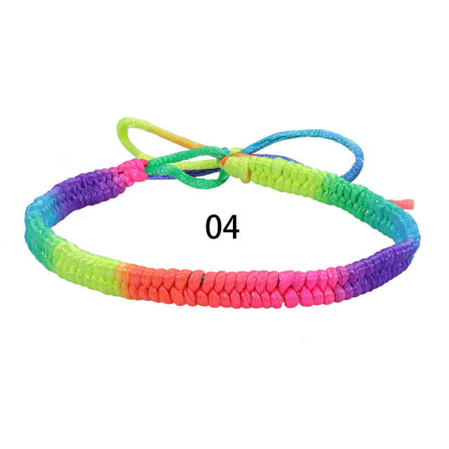 Rainbow color friendship bracelet