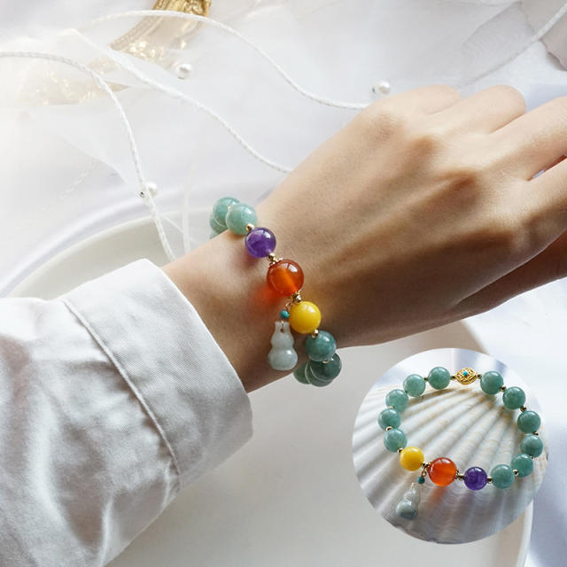 Chinese trend jade beads bracelet