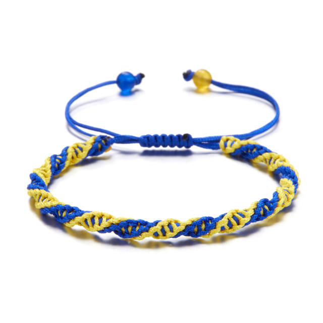 Creative color matching Ukraine bracelet macrame bracelet