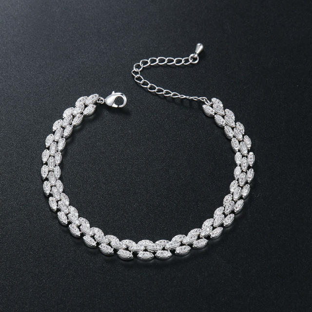 Hiphop diamond chain bracelet