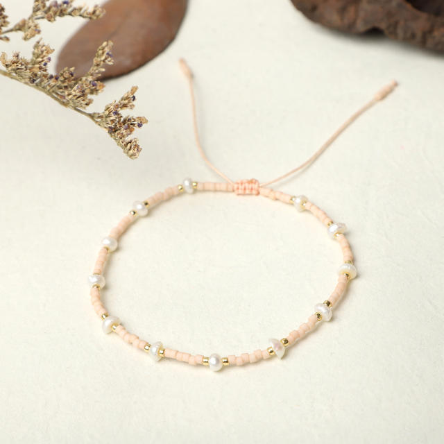 Water pearl miyuki beaded friendship bracelet