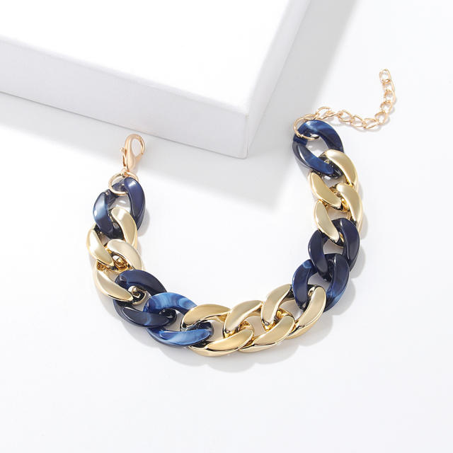 Occident fashion color acrylic chain bracelet