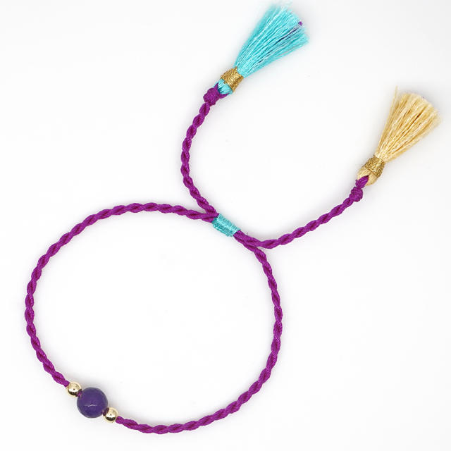 6mm natural stone beads string bracelet yoga