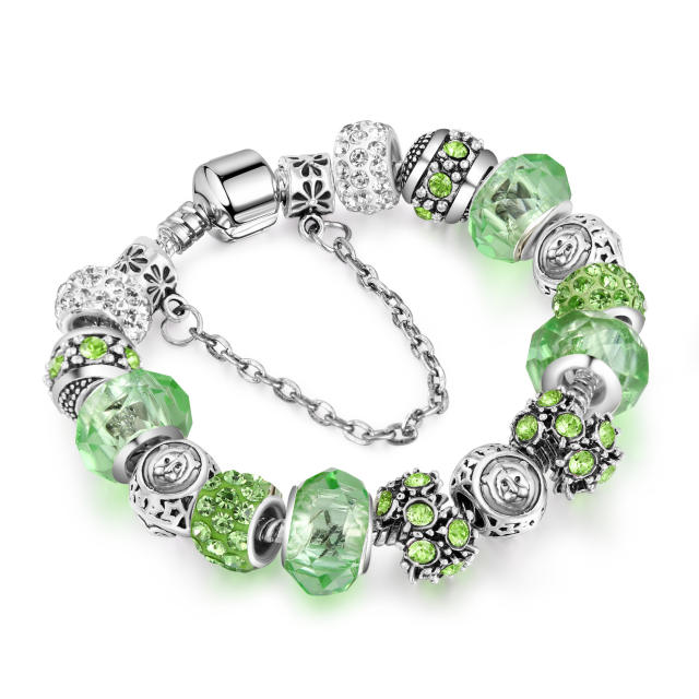 Zodiac series faux crystal beads classic bracelet
