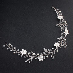 Crystal beads bridal hair vines