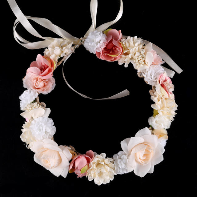 Bridal Pink flower crown