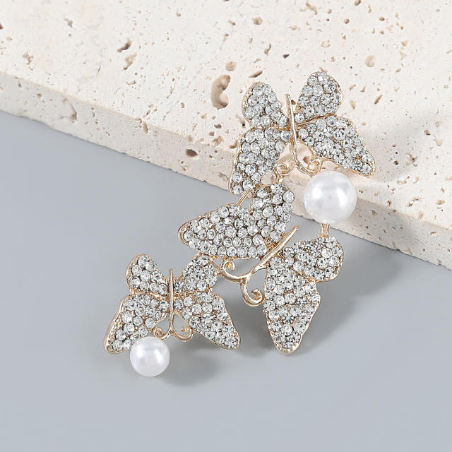 Diamond butterfly brooch