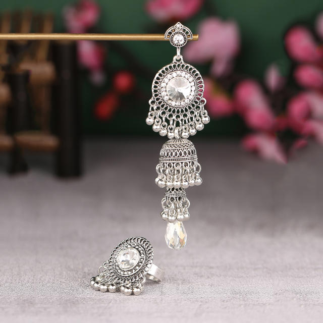 Vintage jhumka earrings rings set