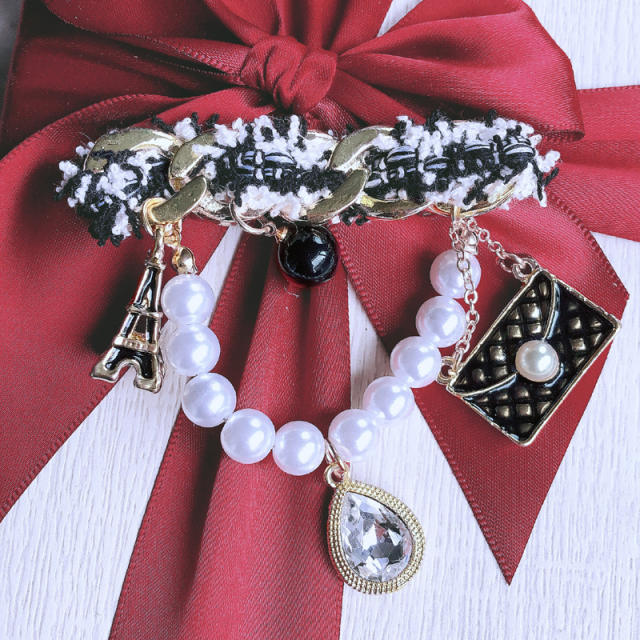 Tassel pearl fashion brooch