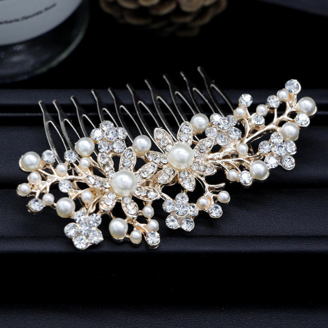 New Diamond Pearl bridal hair comb