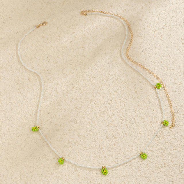 Boho seed beads daisy waist chain