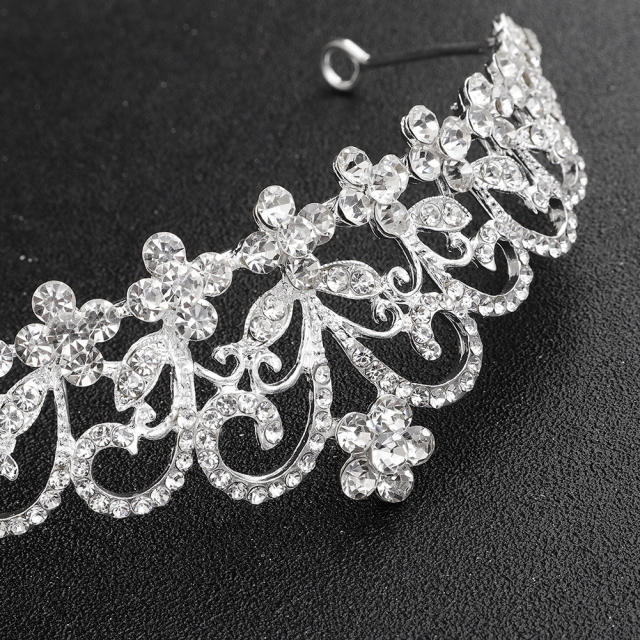 Diamond rhinestone crown headband