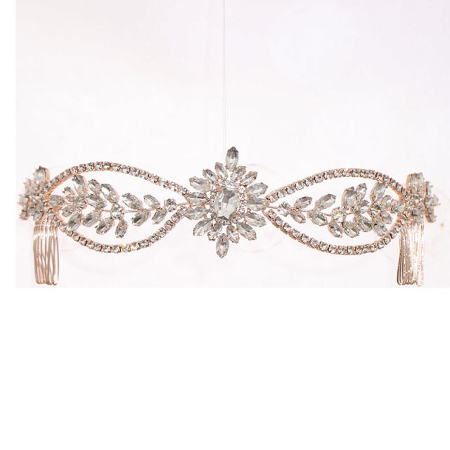 Rhinestone bridal hair vines