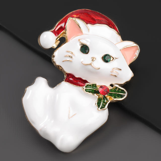 Enamel cat cute brooch