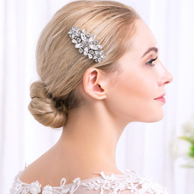 Crystal beads bridal hair combs
