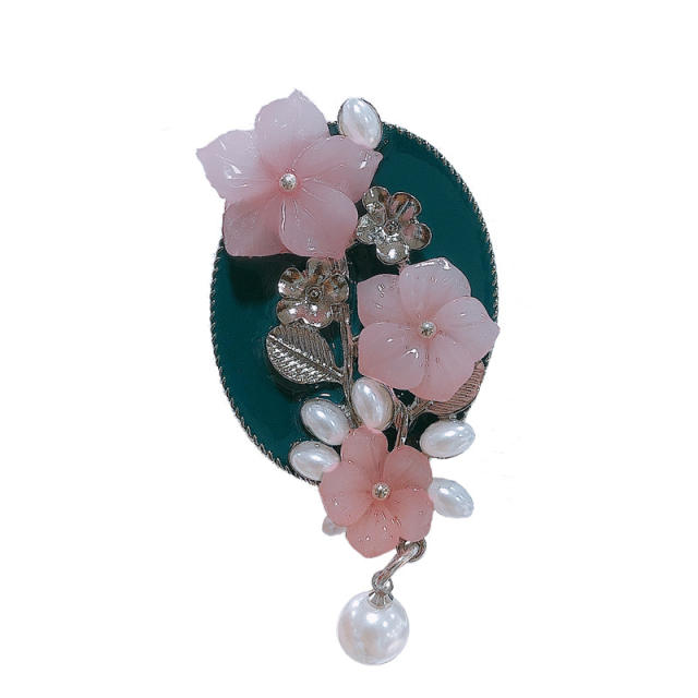 Chinese style  pearl flower brooch
