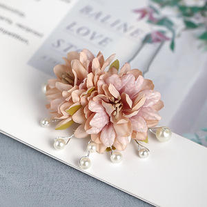 Color flower pearl hair pins