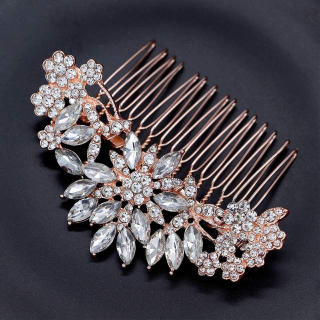 Luxury full diamond bridal hair comb