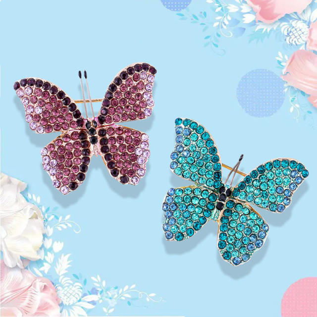Fashion diamond butterfly brooch