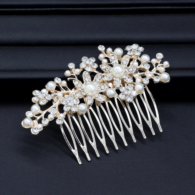 New Diamond Pearl bridal hair comb