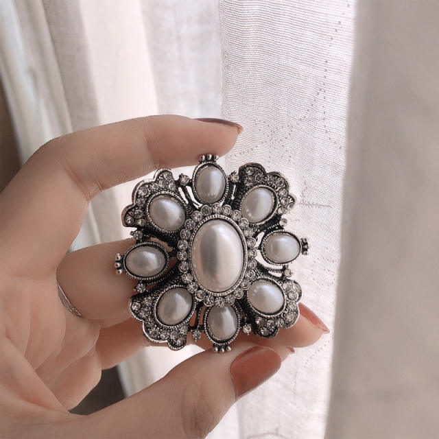 Baroque pearl brooch