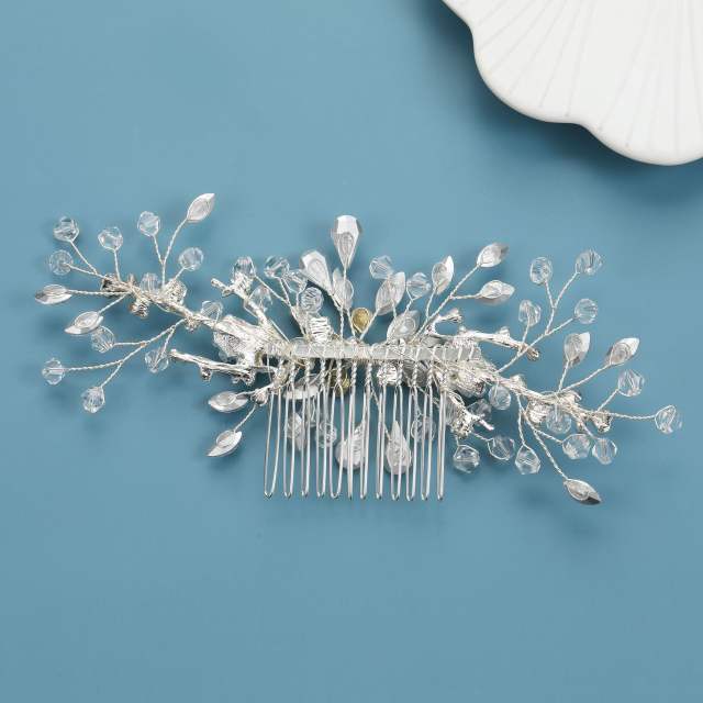 Fashion crystal beads hair comb