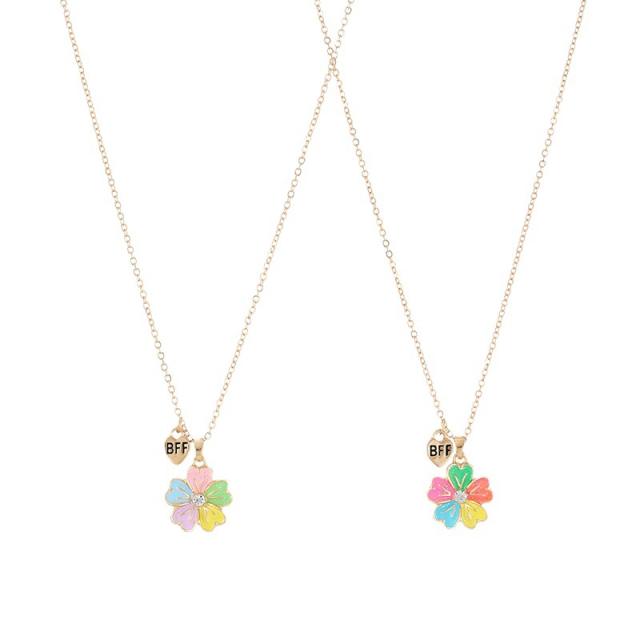 Bloom flower BFF necklace set for kids