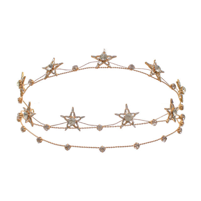 Rhinestone star hollow bridal headbands