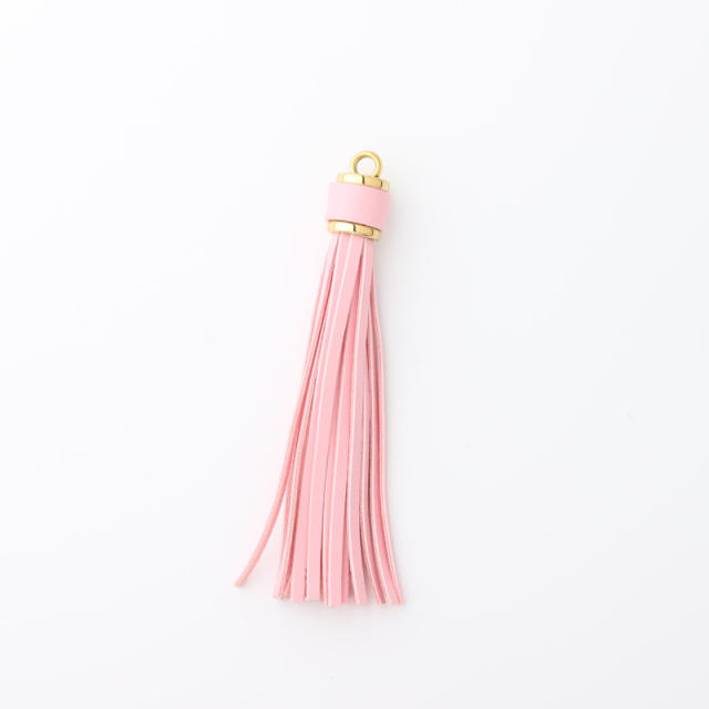 PU leather tassel key chain