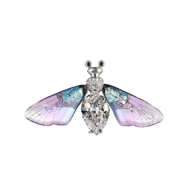 Hot sale clear acrylic butterfly dragonfly brooch