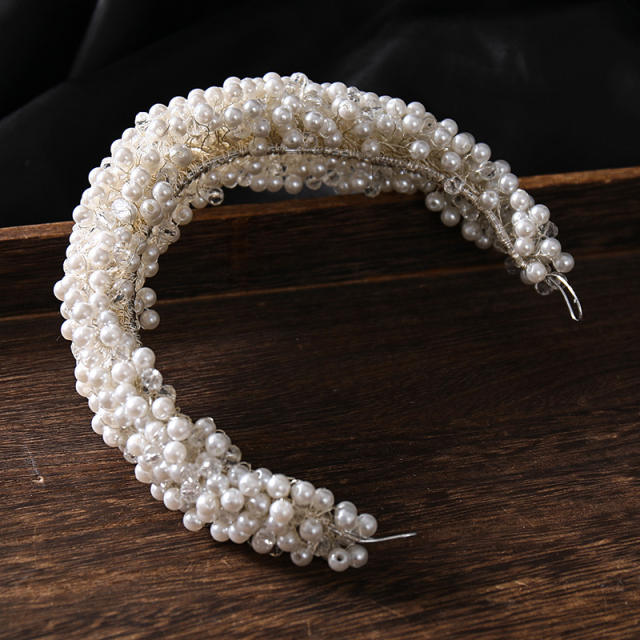 Luxury pearl handmade bridal hair accessory