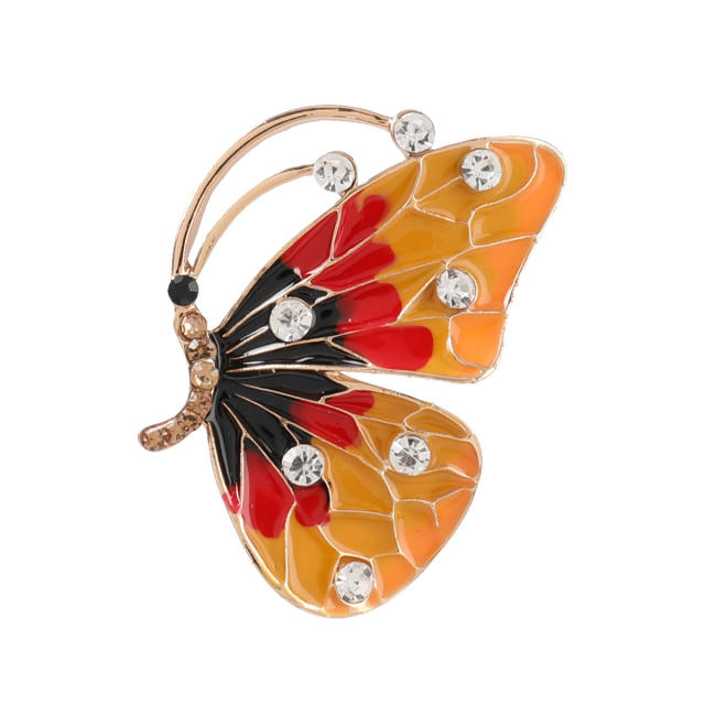 Enamel butterfly brooch