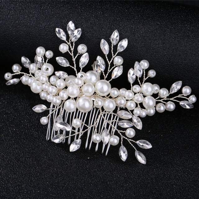Fashion pearl diamond bridal hair comb