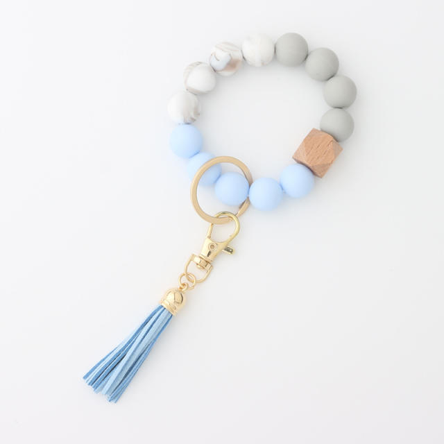 Bead bracelet tassel keychain