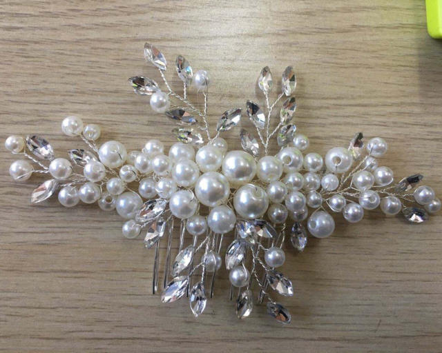 Fashion pearl diamond bridal hair comb