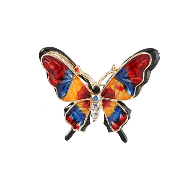 Enamel butterfly brooch