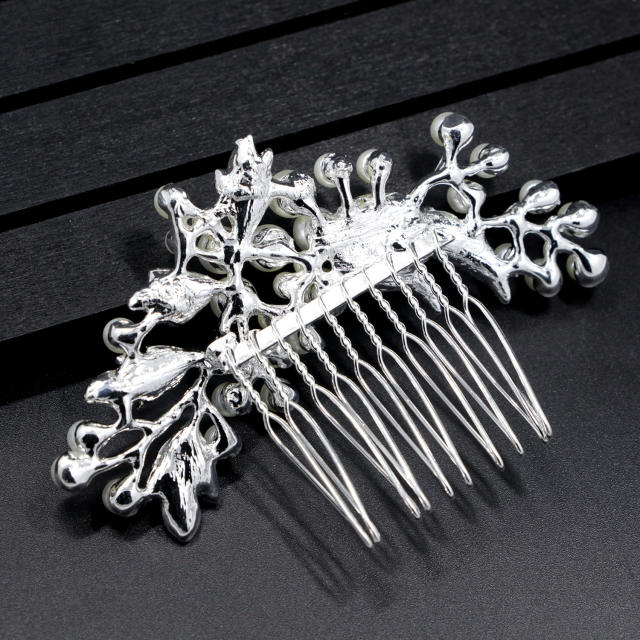 Fashion Diamond Pearl bridal hair comb