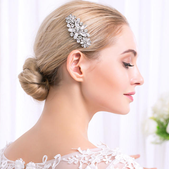 Crystal beads bridal hair combs