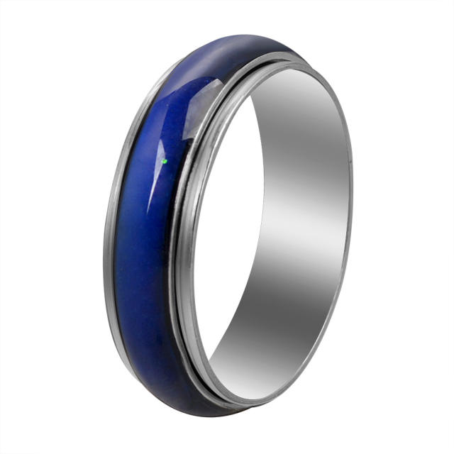 6MM simple spinner ring mood ring